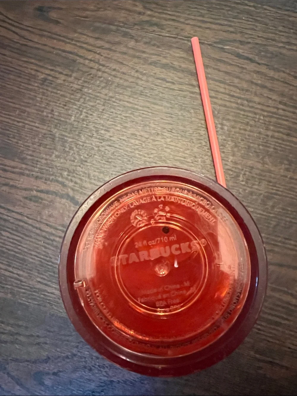 Starbucks Rose Gold Textured Tumbler with Coral Lid and Straw